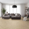 PARQUET A DUE STRATI ROVERE ABC LEGGERMENTE BIANCO VERNICIATO SPAZZOLATO HDF M/F D S