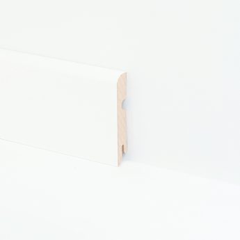 BATTISCOPA BIANCO MDF LAMINATO AD INCASTRO 80 MM