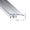 PROFILO ZAK DUO GRIP 28 MM 6-22 MM 90 CM ROVERE