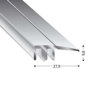 PROFILO ZAK DUO GRIP 28 MM 6-22 MM 90 CM CILIEGIO