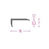 PROFILO GRADINO 16X7 MM 270 CM ARGENTO
