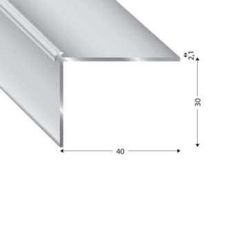 PROFILO STOP V=2,1 MM 270 CM ARGENTO