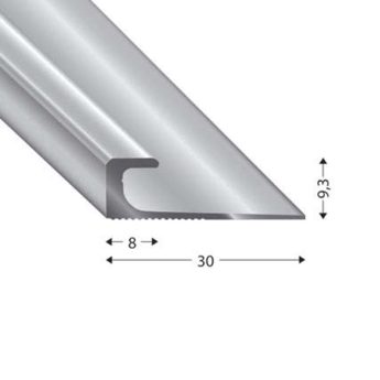 PROFILO ZAK V=6,5 MM 270 CM ARGENTO