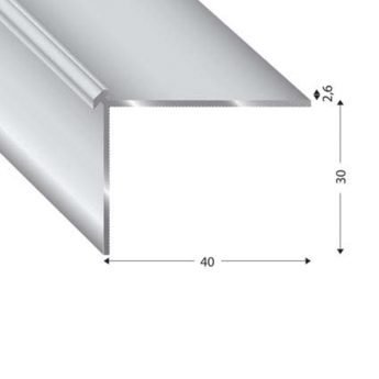 PROFILO STOP V=3 MM 270 CM ARGENTO