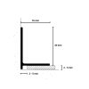 PROFILO DI FINITURA SL16X2 ALU NERO C35