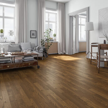 PARQUET A DUE STRATI ROVERE CD COGNAC VERNICE SPAZZOLATO HDF M/F D+S