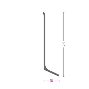 BATTISCOPA PAVIMENTO IN ALLUMINIO 2700X70X18