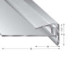 PROFILO GRADINO 2-DELNI 270 CM ARGENTO (8-15 MM) TRIO GRIP