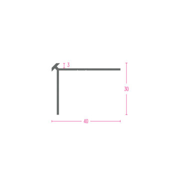 PROFILO STOP V=3 MM 270 CM ARGENTO