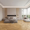 PARQUET A TRE STRATI ROVERE CERMIS AB CH- 45 SPAZZOLATO UV VERNICIATO T G