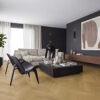 PARQUET ROVERE AM KRONPLATZ AB SPAZZOLATO VERNICIATO CH-45 T+G